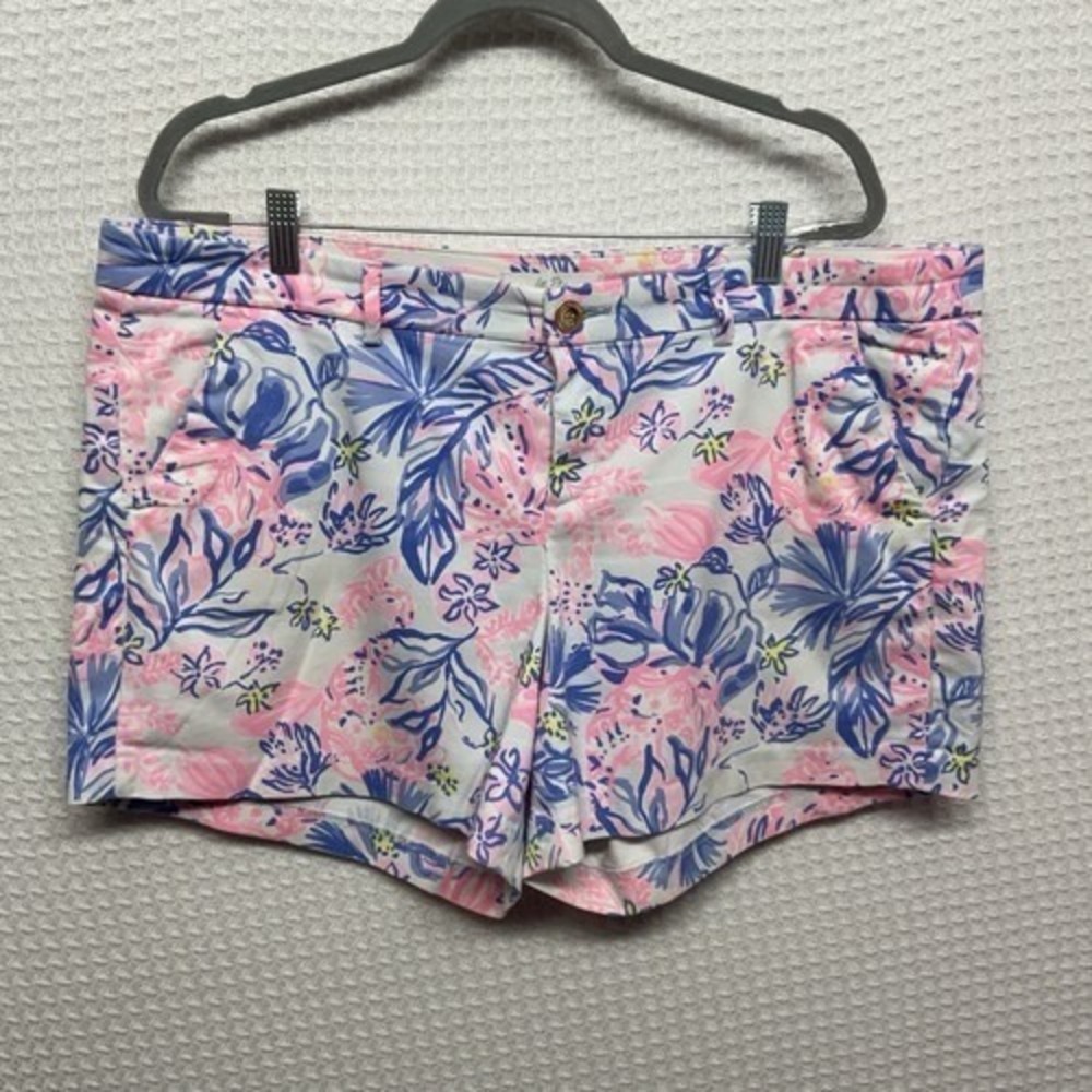 NWOT Lilly Pulitzer Callahan Stretch Elephant‎ Splash Shorts 5" Women Sri Lanka